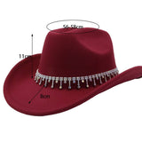 Western Ethnic Denim Fedora Hat For Couples_Cwah04361