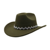 Unisex Wool Fedora Jazz Hat Western Ethnic Style_Cwah04462