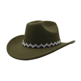 Unisex Wool Fedora Jazz Hat Western Ethnic Style_Cwah04462