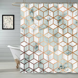 SIMPLE GEOMETRIC WATERPROOF SHOWER CURTAIN_CWMM1796