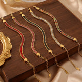 COLORFUL DIAMOND SNAKE BRACELET_CWMM3732