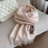 BRITISH PLAID BEAR SCARF UNISEX WINTER WARM WRAP_CWASC1496