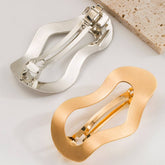 MINIMALIST METAL OVAL GEOMETRIC SPRING HAIR CLIP_CWAHA6204