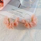 HANDMADE FABRIC FLOWER V SHAPE EAR CUFFS_CWMM6266