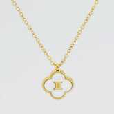 SHELL FOUR LEAF CLOVER CONSTELLATION NECKLACE_CWAJE0688