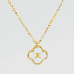 SHELL FOUR LEAF CLOVER CONSTELLATION NECKLACE_CWAJE0688