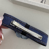 NEW RETRO DENIM CAMELLIA HAIRPIN FOR WOMEN_CWAHA4682