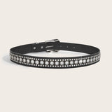 Cwabe0564_Punk Style Studded Rhinestone Belt