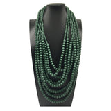 BOHEMIAN MULTI LAYERED WOODEN BEADS NECKLACE_CWMM4737