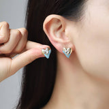 Womens Stylish Geometric Heart-Shaped Earrings