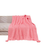 SOLID COLOR SIMPLE KNITTED TASSEL THROW BLANKET_CWMM2381
