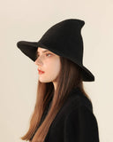 Halloween Folding Knit Hat Peaked Witch Hat