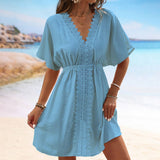 LACE PANEL BIKINI BEACH COVER UP_CWMM1237