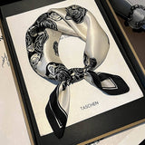 SILK SQUARE SCARF MULBERRY SILK ELEGANT DESIGN_CWASC0536