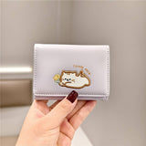 CARTOON CUTE CAT EMBROIDERY MINI WALLET_CWAB2624