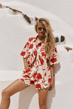 Stylish Lace Printed Shirt And Shorts Set