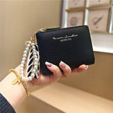 Minimal Crack Texture Pearl Bifold Wallet_Cwab06214