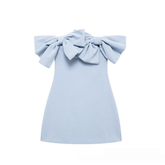 BOWKNOT STRAPLESS DRESS FRENCH STYLE CHIC_CWDMD5803
