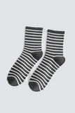 STRIPE PATTERN COZY COTTON ANKLE CREW SOCKS_CWMS022