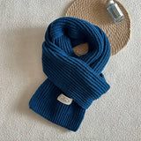 SOLID COLOR KNIT SCARF UNISEX WINTER ESSENTIAL_CWASC2280