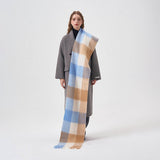 32 WOOL COLORBLOCK PLAID SCARF SOFT WARM_CWASC2365