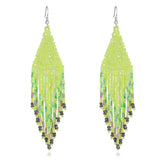BOHEMIAN TASSELS DANGLE EARRINGS BEADED_CWAJE0754