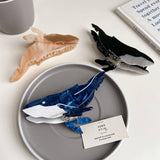 DEEP BLUE WHALE HAIR CLAW OCEAN STYLE CLIP_CWAHA5758
