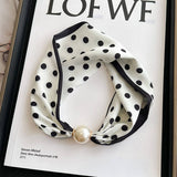 Pearl Magnetic Skinny Silk Neck Scarf_Cwasc03931