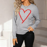 Fashion Individual Love Jacquard Knit Sweater