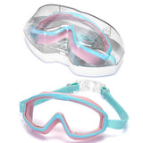 KIDS SWIM GOGGLES ANTI FOG LARGE FRAME FLAT LENS_CWASG1046