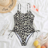 Womens Sexy Leopard Print One-Piece Swimsuit