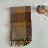 Wool Scarf For Winter Versible Checkered Shawl_Cwasc2327