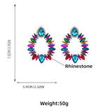 COLORFUL CRYSTAL GEOMETRIC DROP STUD EARRINGS_CWAJE0536