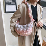 GRADIENT COLOR PUFFY CLOUD HOBO PURSE_CUAB00509