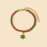 CHRISTMAS COLORBLOCK HANDMADE BEADED BRACELET_CWAJE1858