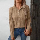 Vintage Button Twist Knit Top