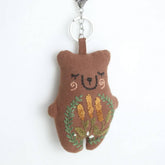 HAND EMBROIDERED WHEAT FLOWER BEAR PLUSH CHARM_CWMM6016
