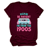 Women Teeplease Be Patient Letter Print_Cwtts1501
