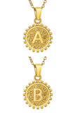 ROUND ALPHABET INITIAL PENDANT NECKLACE_CWAJE107