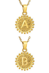 ROUND ALPHABET INITIAL PENDANT NECKLACE_CWAJE107