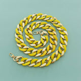 LARGE RESIN ACRYLIC BAG CHAIN WIDE STRAP_CWMM5065