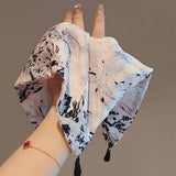 EXQUISITE GREY INK PAINTING PRINT TASSEL HEADBAND_CWAHA3711