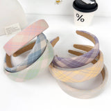 Fresh Checkered Versatile And Simple Hair Band