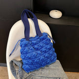 VELVET PUFFY CLOUD TOTE SHOULDER BAG LARGE_CUAB00490