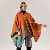 PLAIN ALL MATCH SHAWL KNITTED CAPE SCARF_CWASC2181