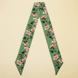 SKINNY SILK FEEL SCARF HAIR BAG GIFT RIBBON_CWASC0082