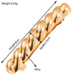 NEW METAL GEOMETRIC TWIST BEAD SPRING HAIR CLIP_CWAHA6208