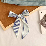 Trendy Striped Scarf Hair Wrap Bag Tie_Cwasc02986
