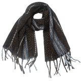 STRIPED FRINGE SCARF WINTER KNITTED SHAWL_CWASC0880