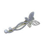 BUTTERFLY HAIRPIN RHINESTONE DUCKBILL CLIP_CWAHA4781